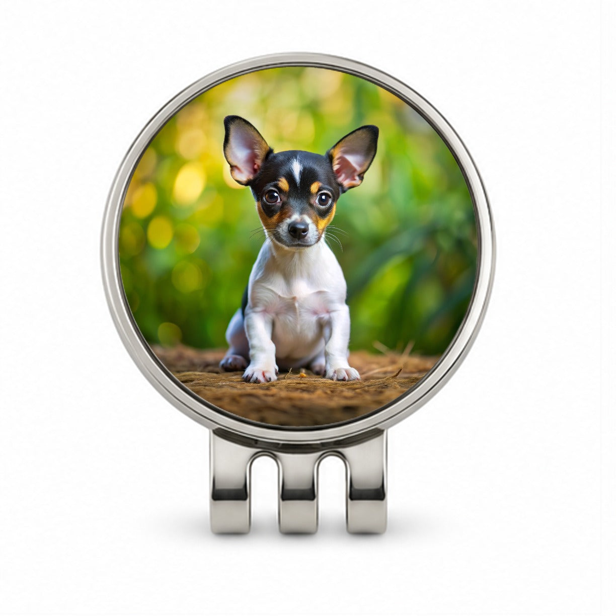Rat Terrier Dog Puppy Photo Golf Hat Clip with Ball Marker