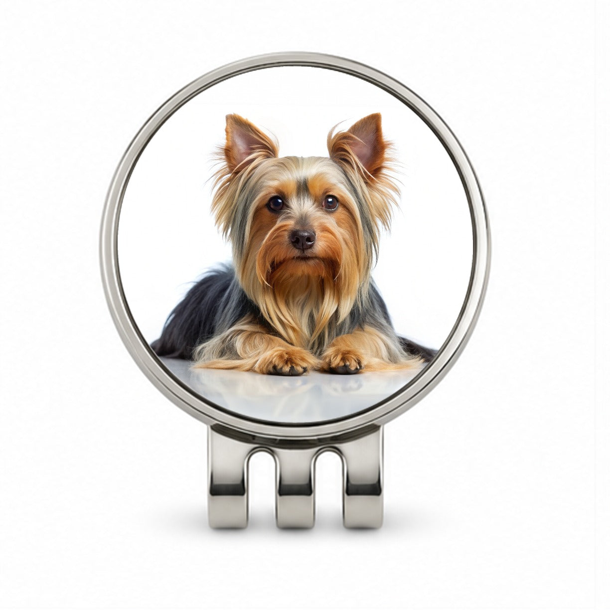 Silky Terrier Dog Photo Golf Hat Clip with Ball Marker