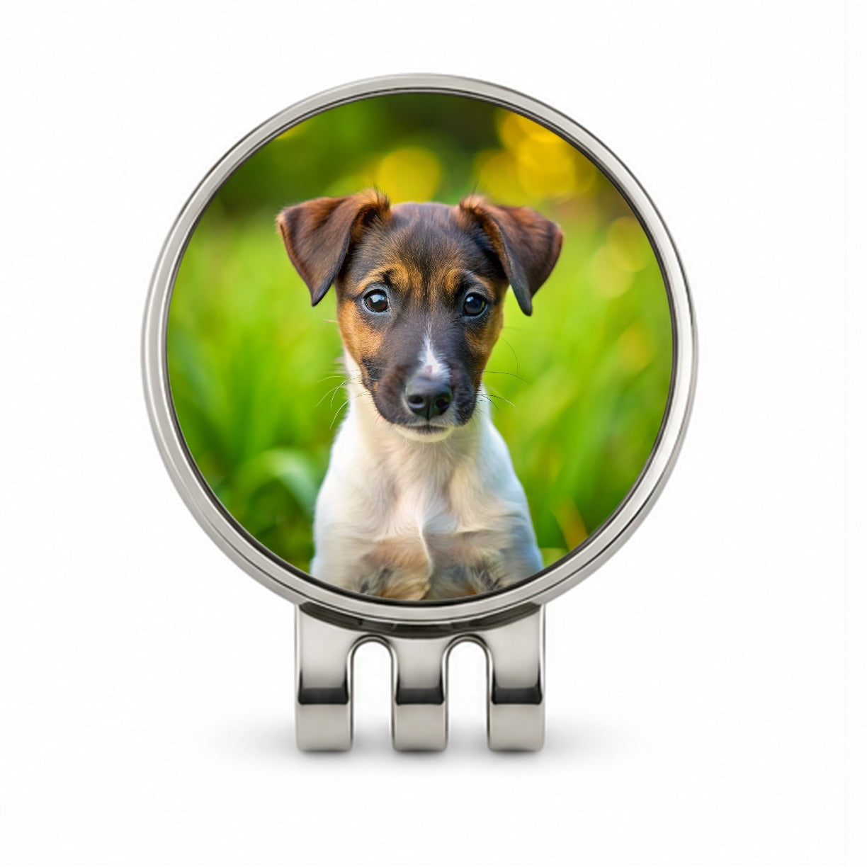 Smooth Fox Terrier Dog Puppy Photo Golf Hat Clip with Ball Marker