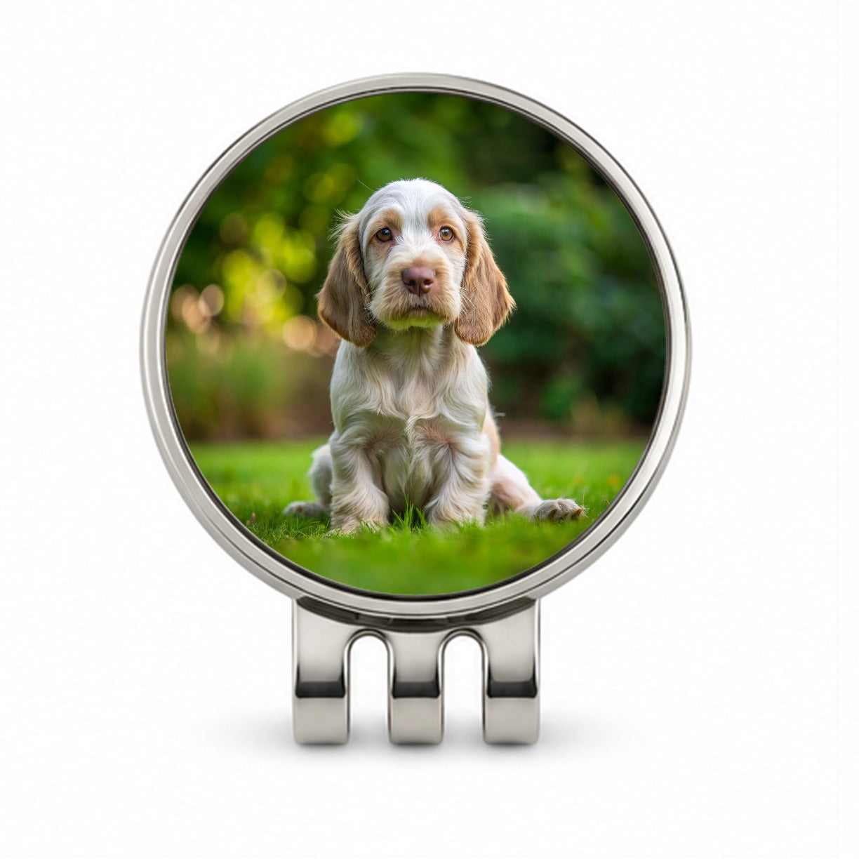 Spinone Italiano Dog Puppy Photo Golf Hat Clip with Ball Marker