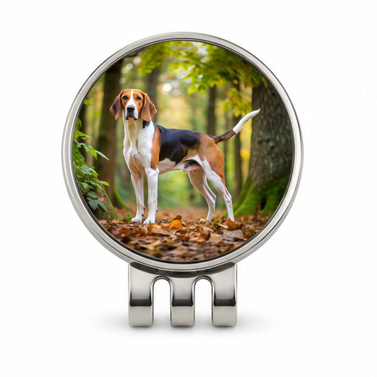 Treeing Walker Coonhound Dog Photo Golf Hat Clip with Ball Marker