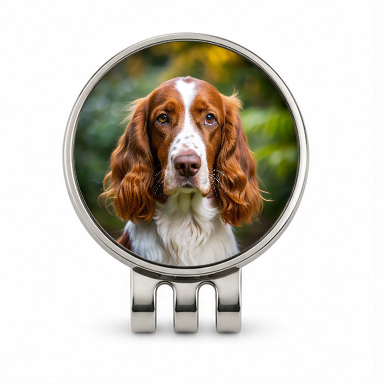 Welsh Springer Spaniel Dog Photo Golf Hat Clip with Ball Marker