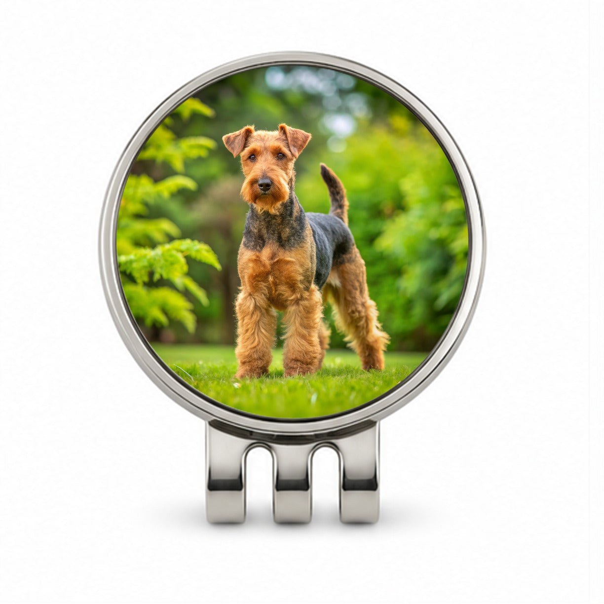 Welsh Terrier Dog Photo Golf Hat Clip with Ball Marker