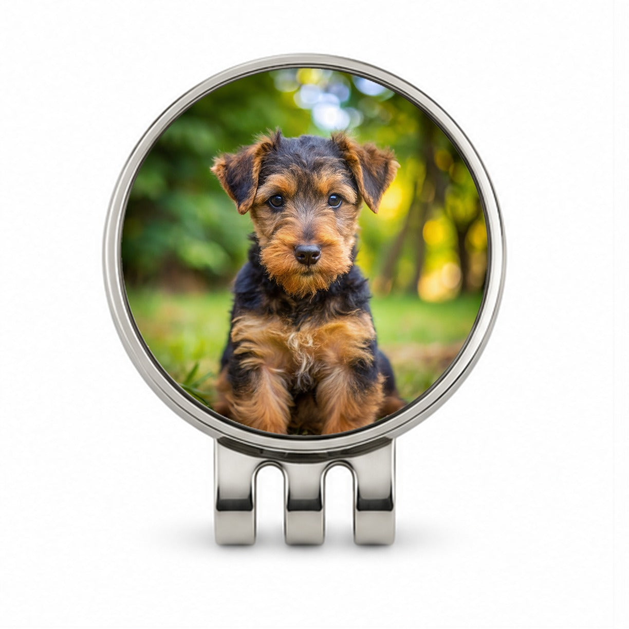 Welsh Terrier Dog Puppy Photo Golf Hat Clip with Ball Marker