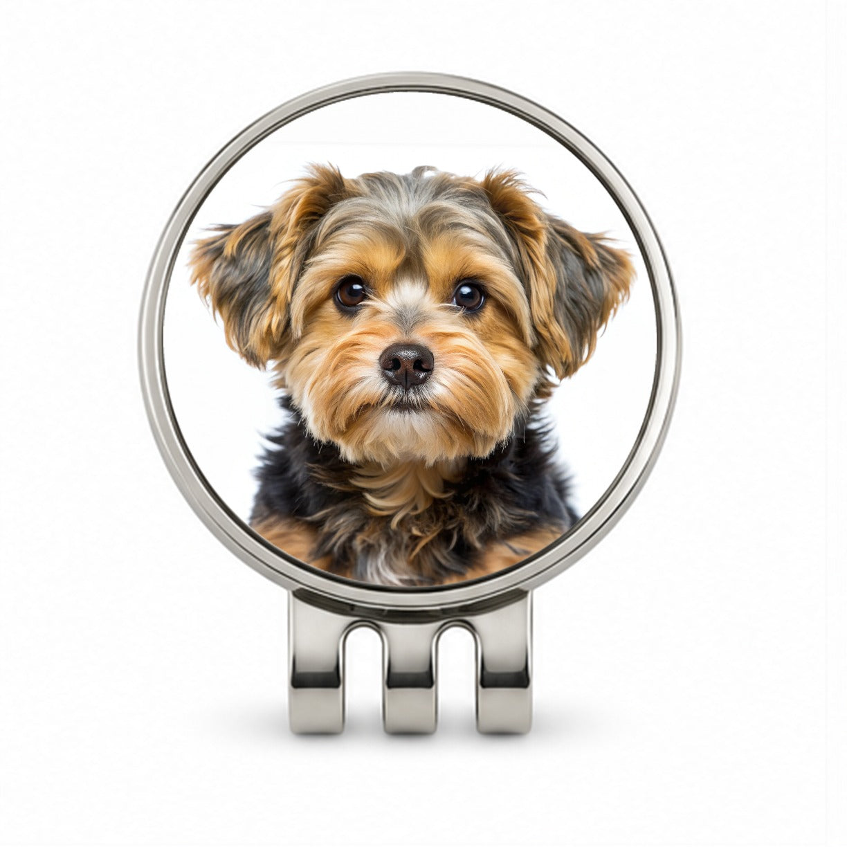 Yorkipoo Dog Photo Golf Hat Clip with Ball Marker