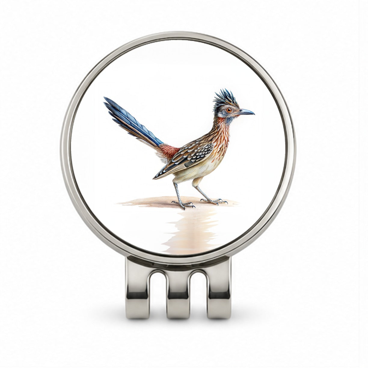 Greater Roadrunner New Mexico State Bird Illustration Golf Hat Clip with Ball Marker