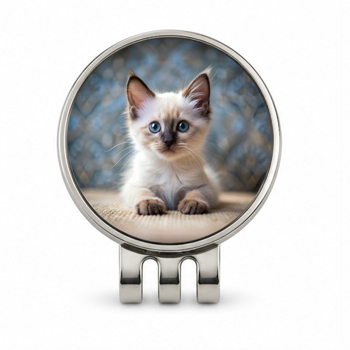 Balinese Cat Kitten Photo Golf Hat Clip with Ball Marker
