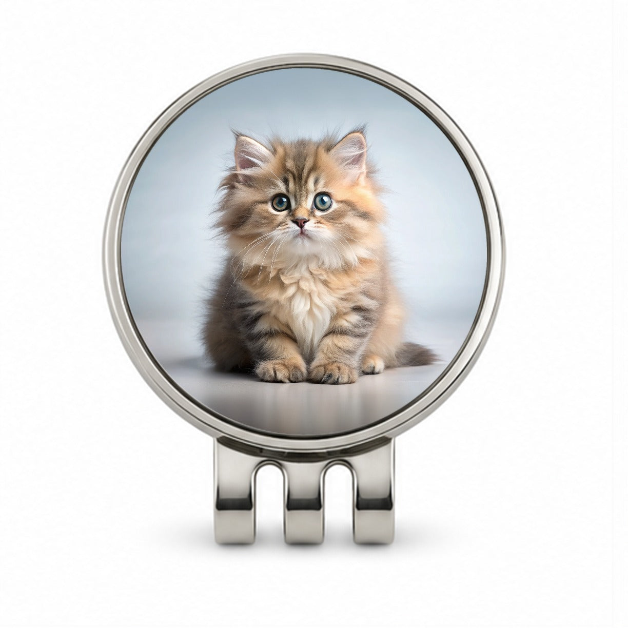 British Longhair Cat Kitten Photo Golf Hat Clip with Ball Marker