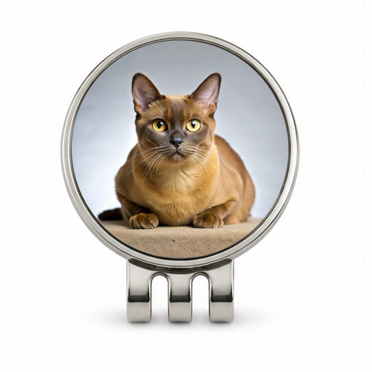 Burmese Cat Photo Golf Hat Clip with Ball Marker
