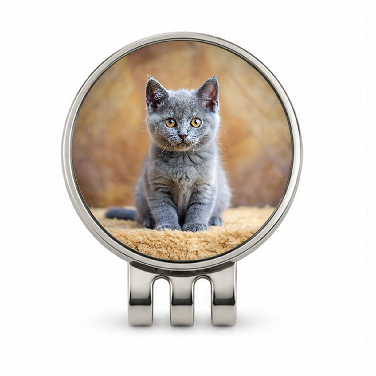 Chartreux Cat Kitten Photo Golf Hat Clip with Ball Marker