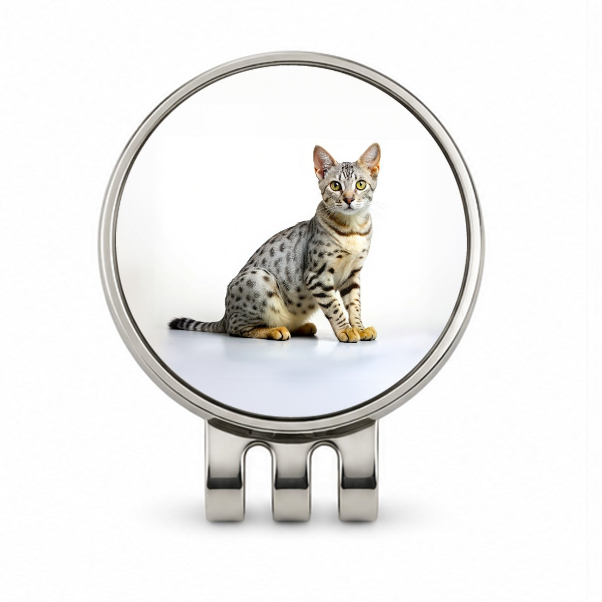 Egyptian Mau Cat Photo Golf Hat Clip with Ball Marker
