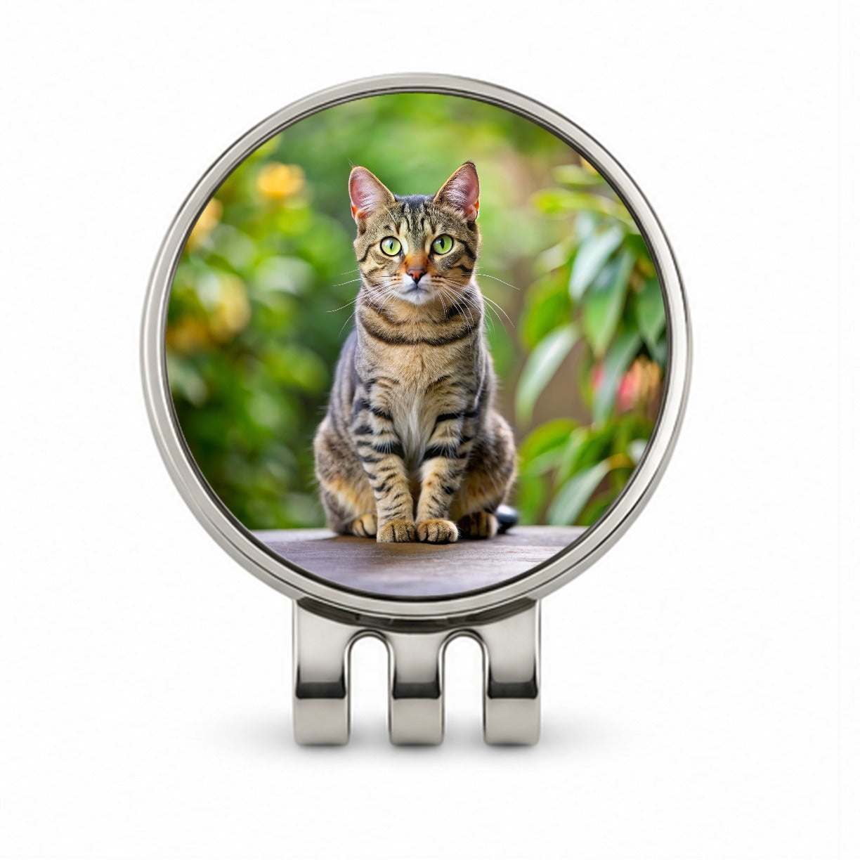 European Shorthair Cat Photo Golf Hat Clip with Ball Marker