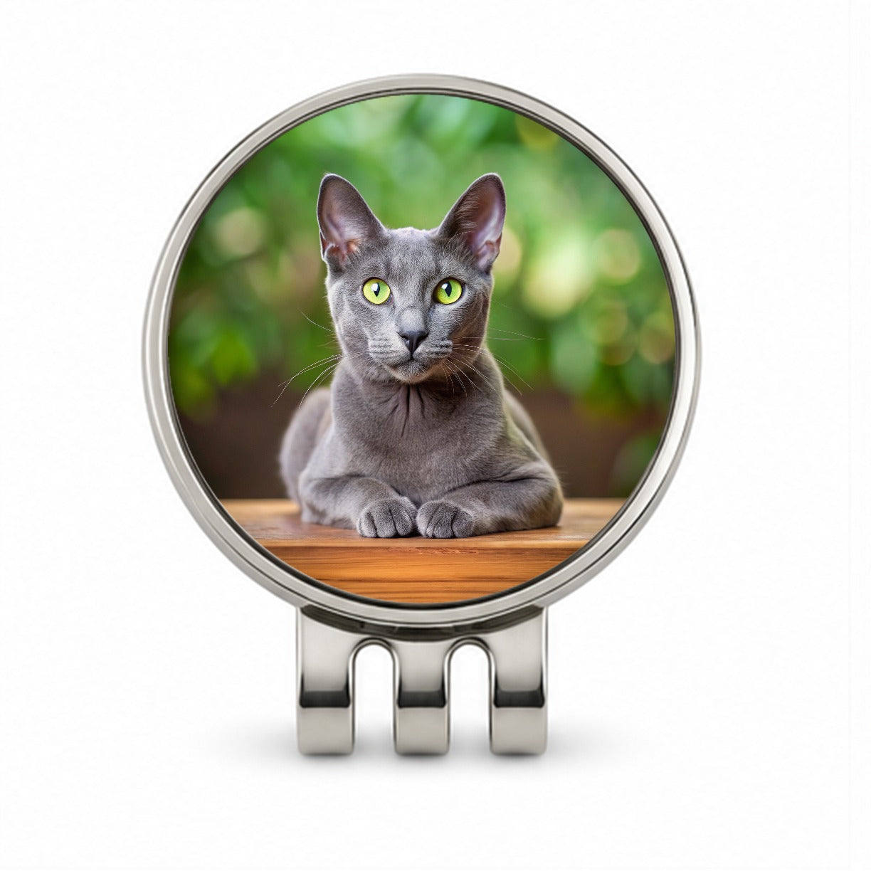 Korat Cat Photo Golf Hat Clip with Ball Marker