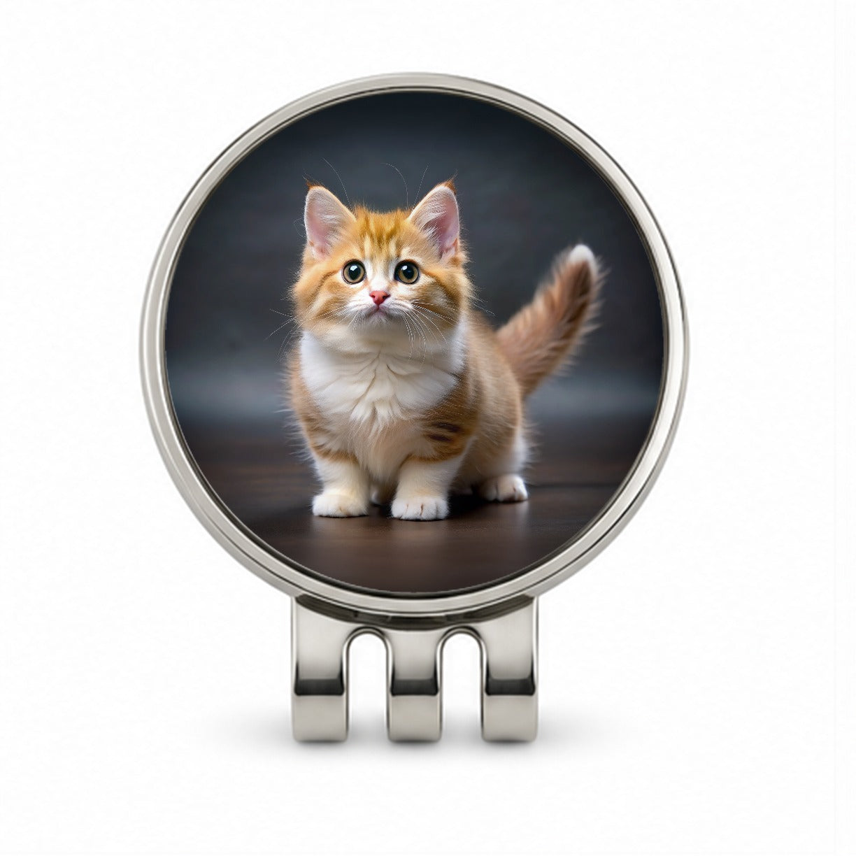 Munchkin Cat Photo Golf Hat Clip with Ball Marker