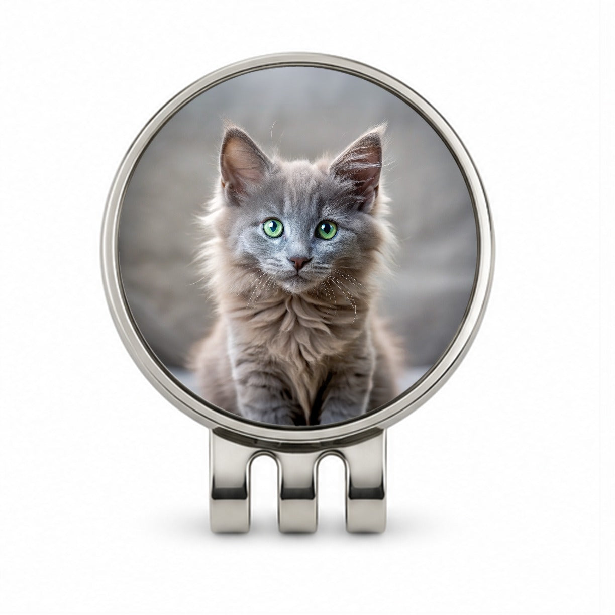 Nebelung Cat Kitten Photo Golf Hat Clip with Ball Marker