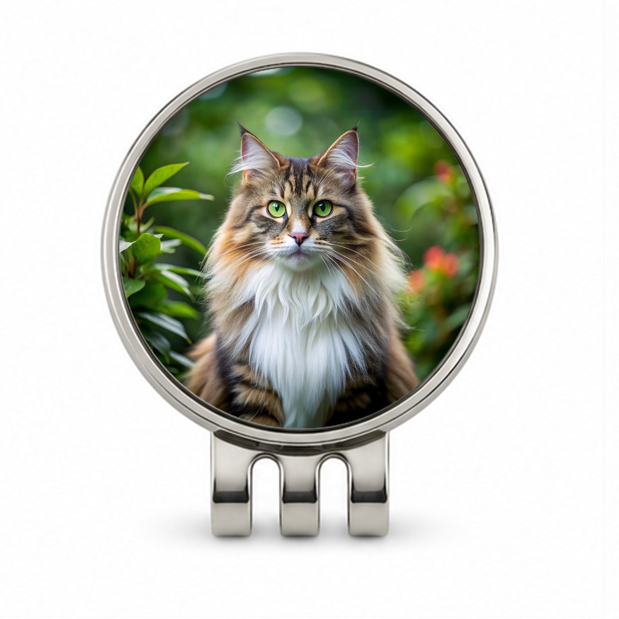 Norwegian Forest Cat Photo Golf Hat Clip with Ball Marker
