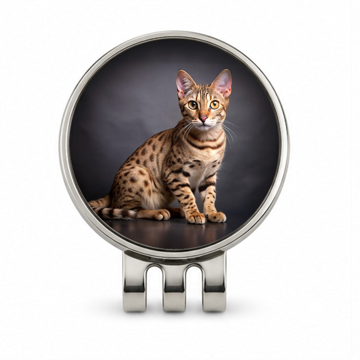 Ocicat Cat Photo Golf Hat Clip with Ball Marker