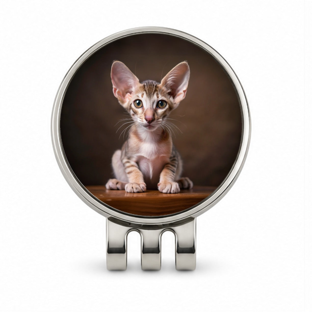 Oriental Shorthair Cat Kitten Photo Golf Hat Clip with Ball Marker