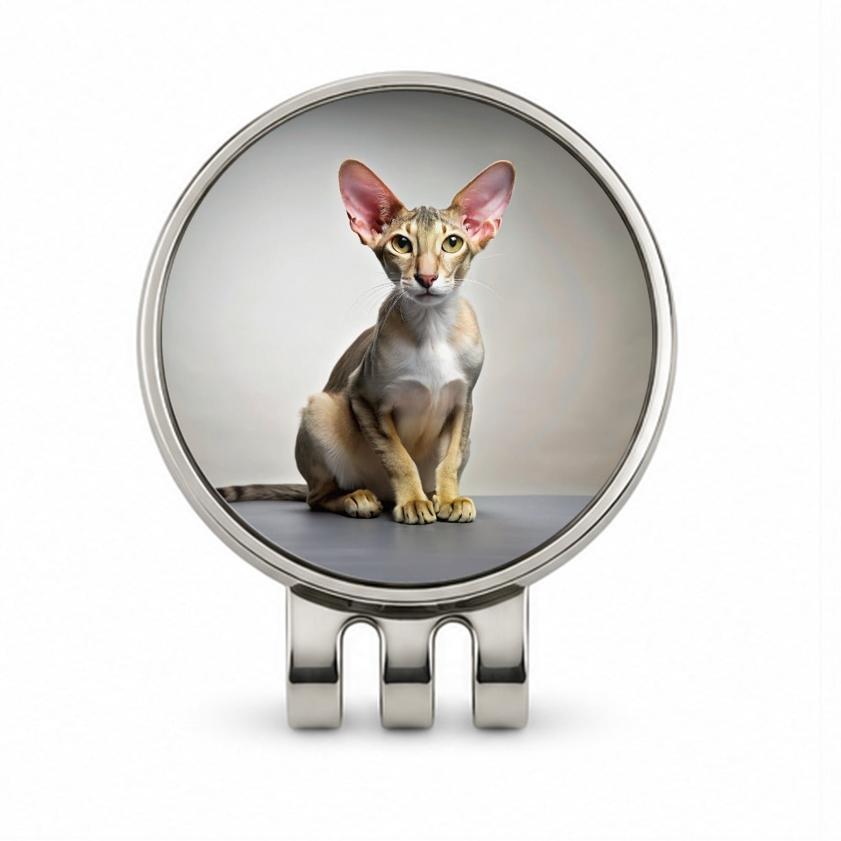 Oriental Shorthair Cat Photo Golf Hat Clip with Ball Marker