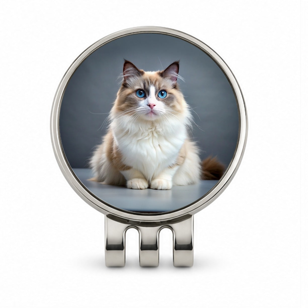 Ragdoll Cat Photo Golf Hat Clip with Ball Marker