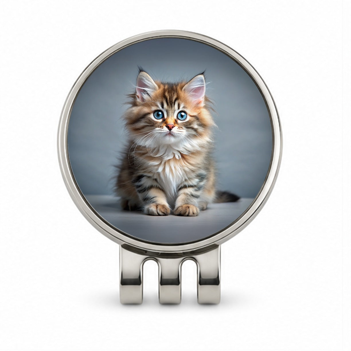 Siberian Cat Kitten Photo Golf Hat Clip with Ball Marker