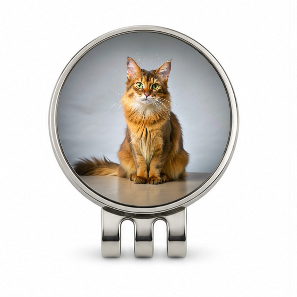 Somali Cat Photo Golf Hat Clip with Ball Marker
