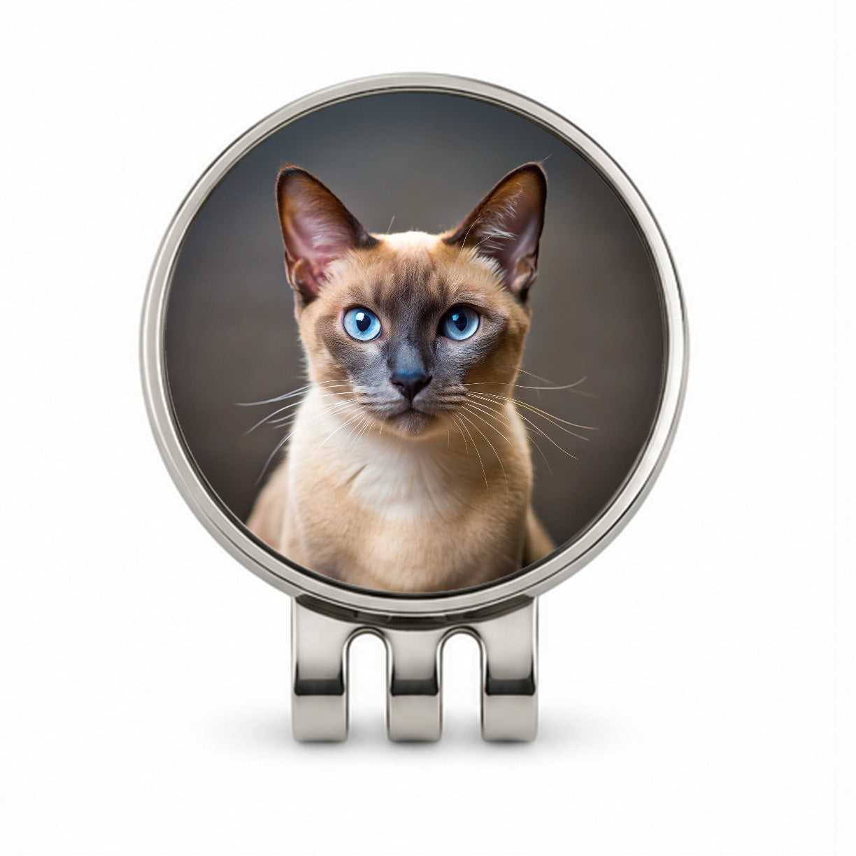 Tonkinese Cat Photo Golf Hat Clip with Ball Marker