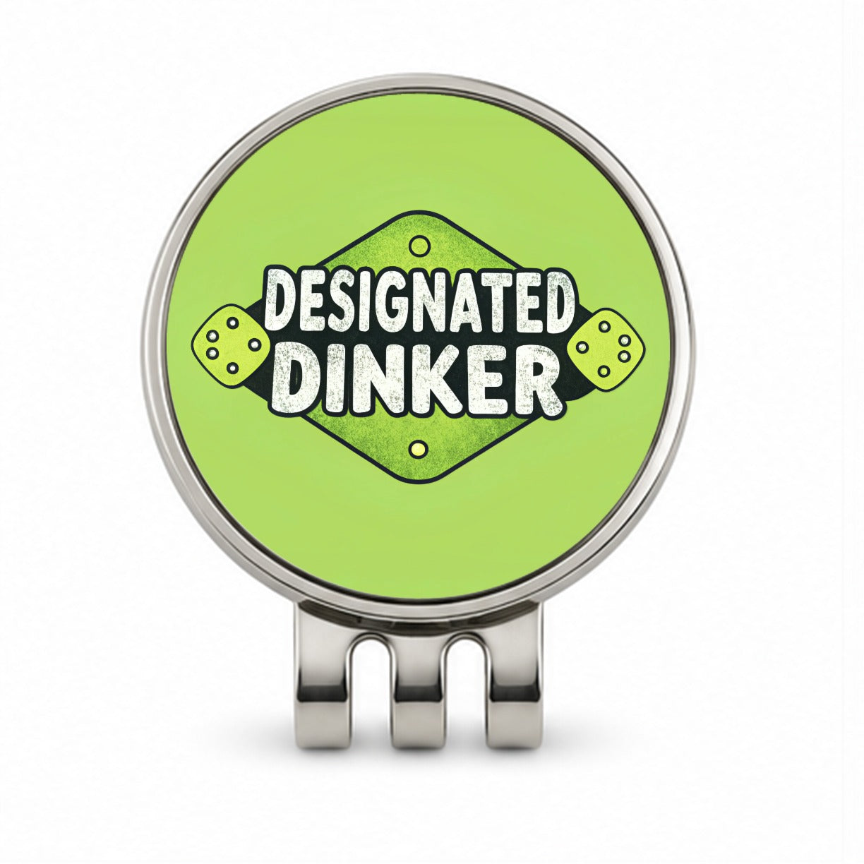 Designated Dinker Funny Pickleball Saying Golf Hat Clip with Ball Marker