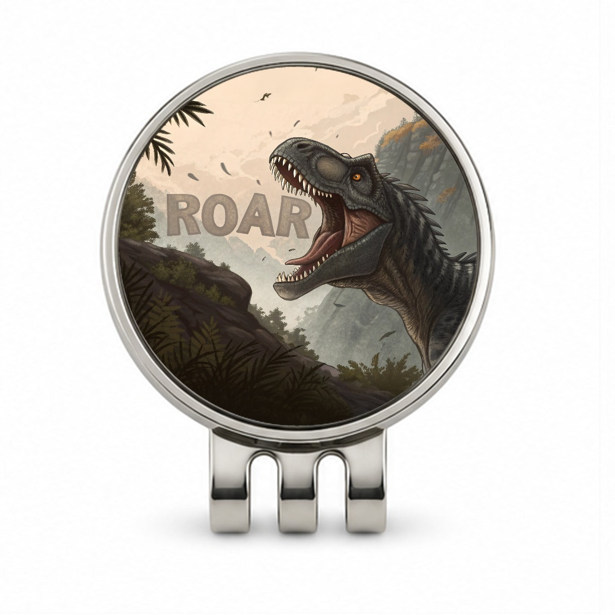 Allosaurus Roar Dinosaur Golf Hat Clip with Ball Marker