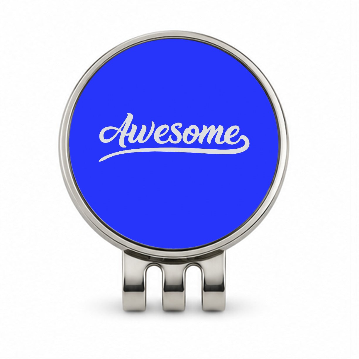 Awesome Blue Golf Hat Clip with Ball Marker