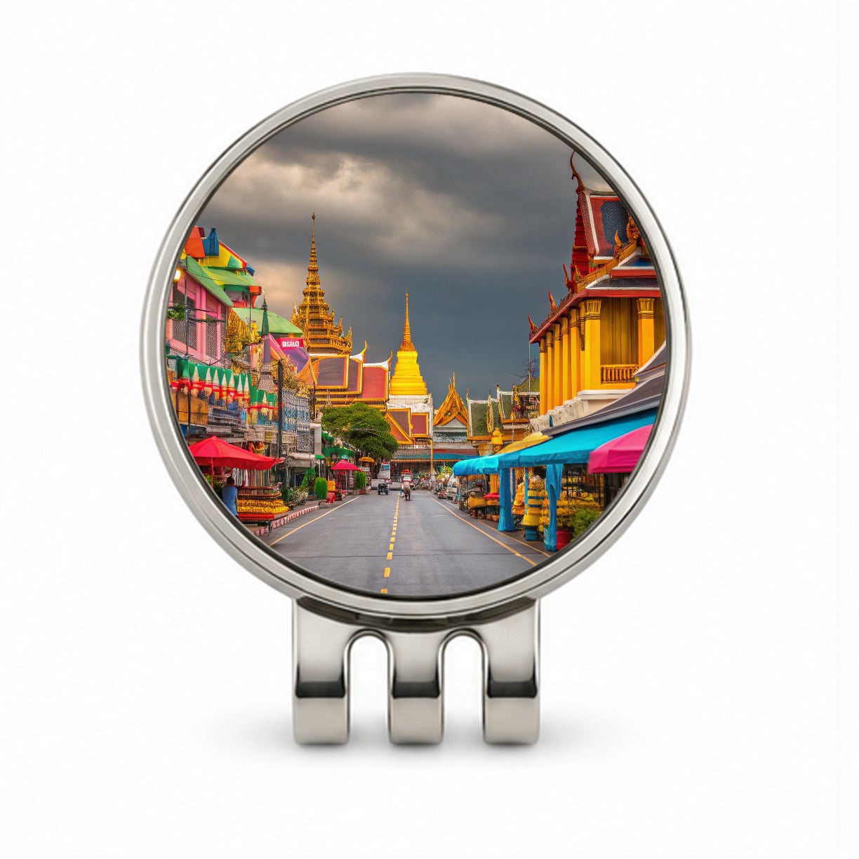 Bangkok Thailand Street Golf Hat Clip with Ball Marker