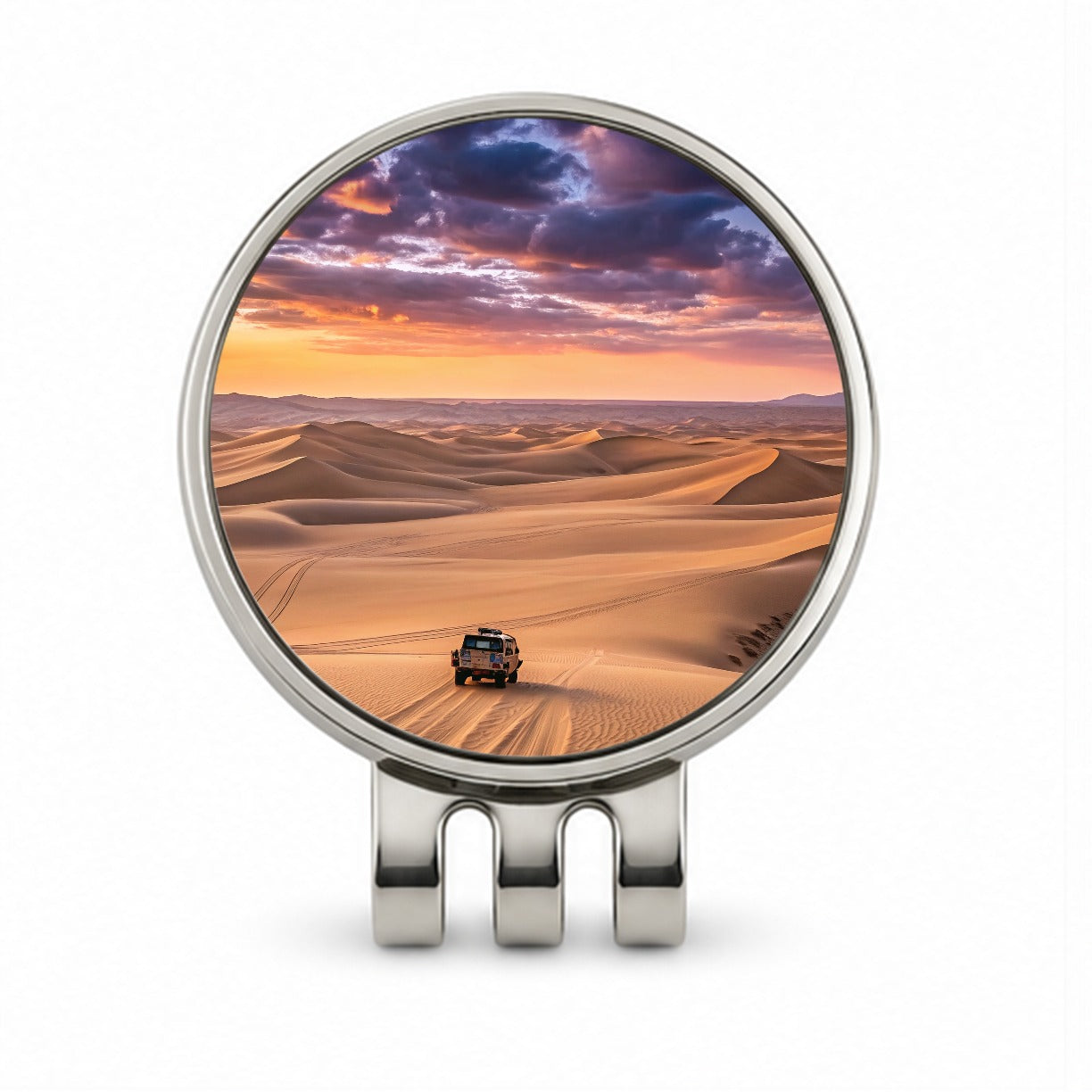 Desert Safari Sand Dunes Golf Hat Clip with Ball Marker