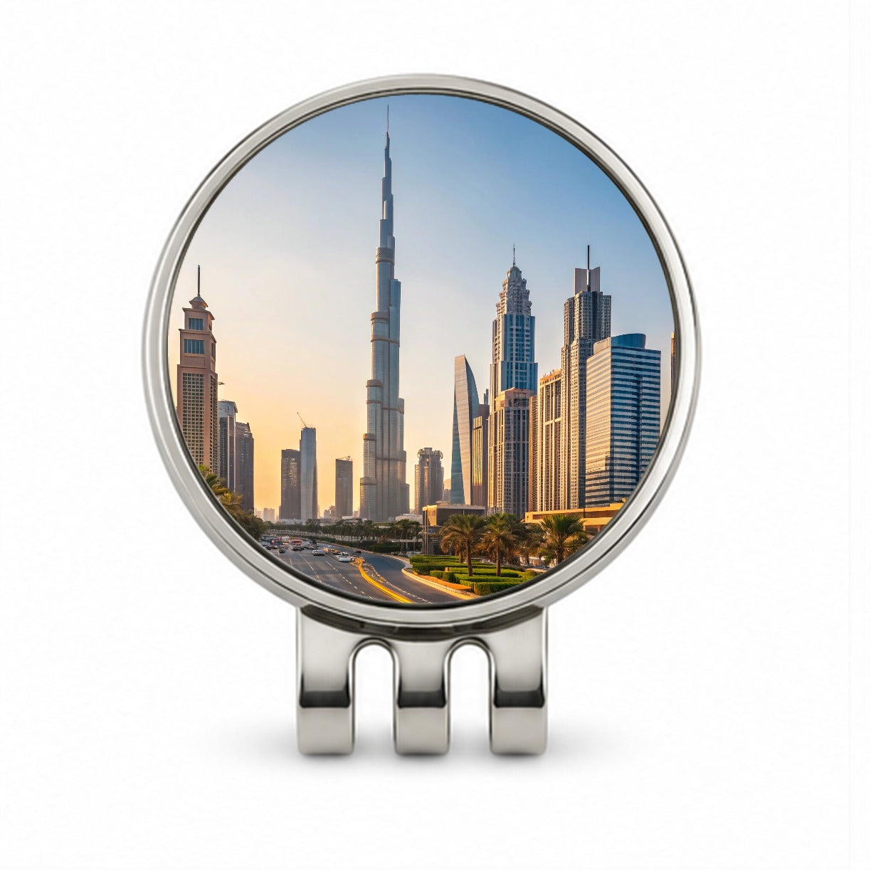 Dubai United Arab Emirates Travel Golf Hat Clip with Ball Marker