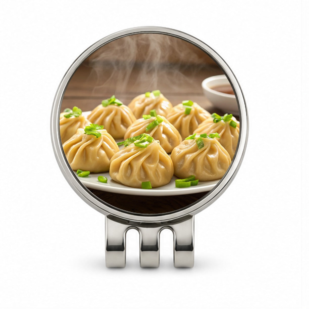 Dumplings Steaming Golf Hat Clip with Ball Marker