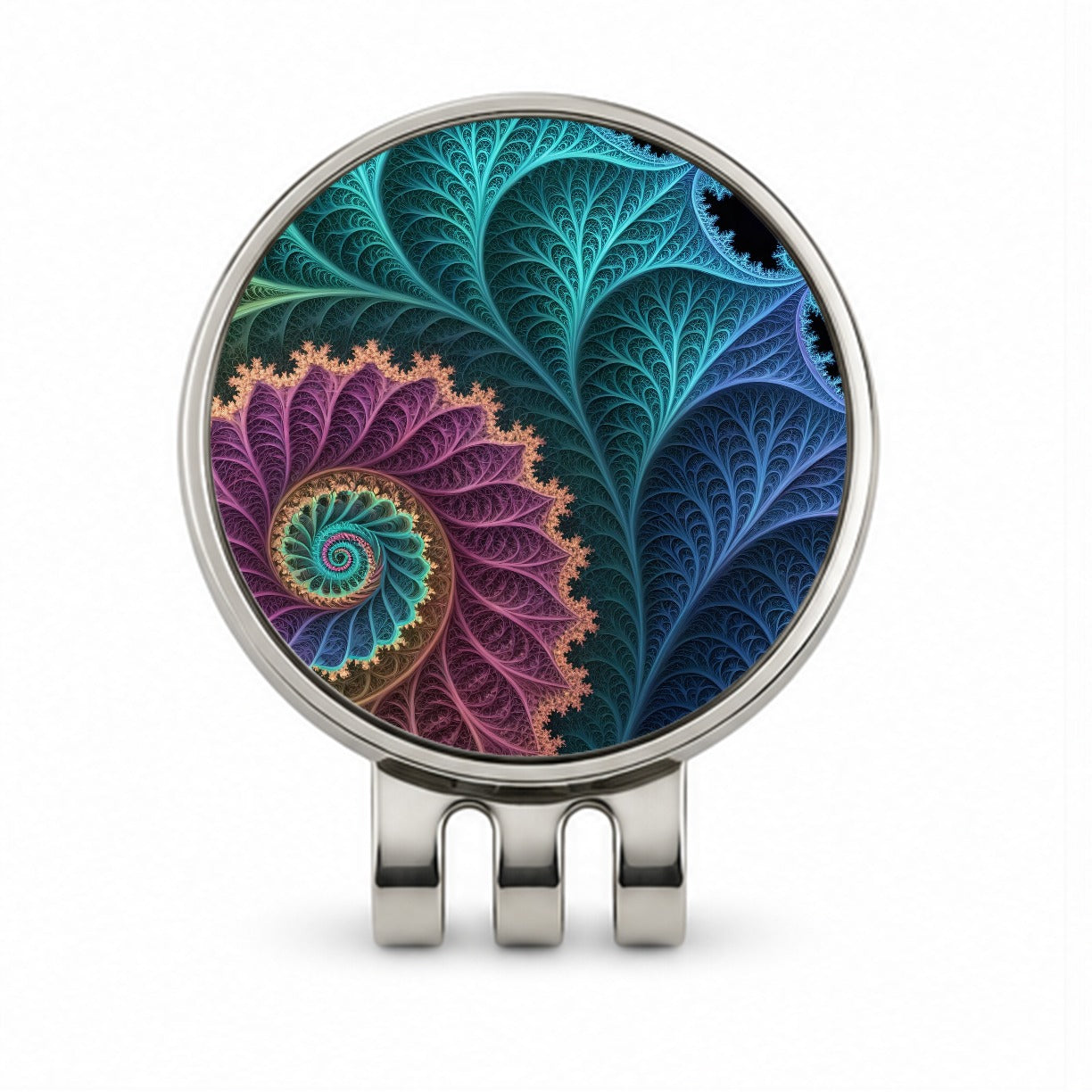 Fractal Geometry Beautiful Golf Hat Clip with Ball Marker