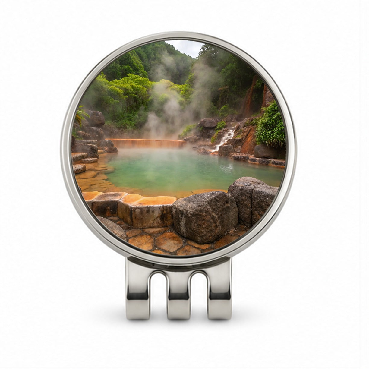 Geothermal Spa Misty Golf Hat Clip with Ball Marker