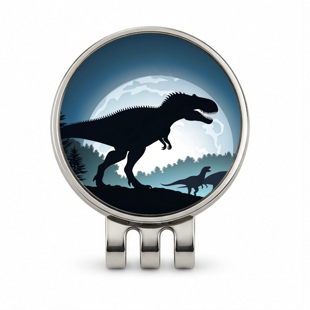 Giganotosaurus Silhouettes Dinosaurs Golf Hat Clip with Ball Marker