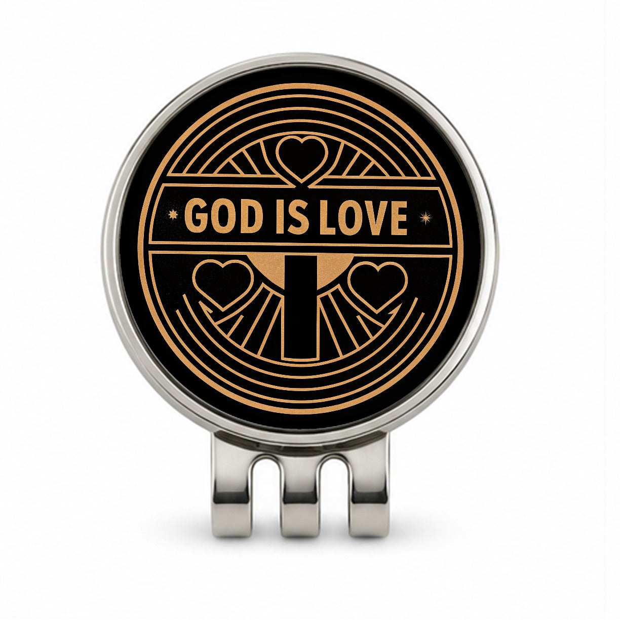 God Is Love Christian Golf Hat Clip with Ball Marker