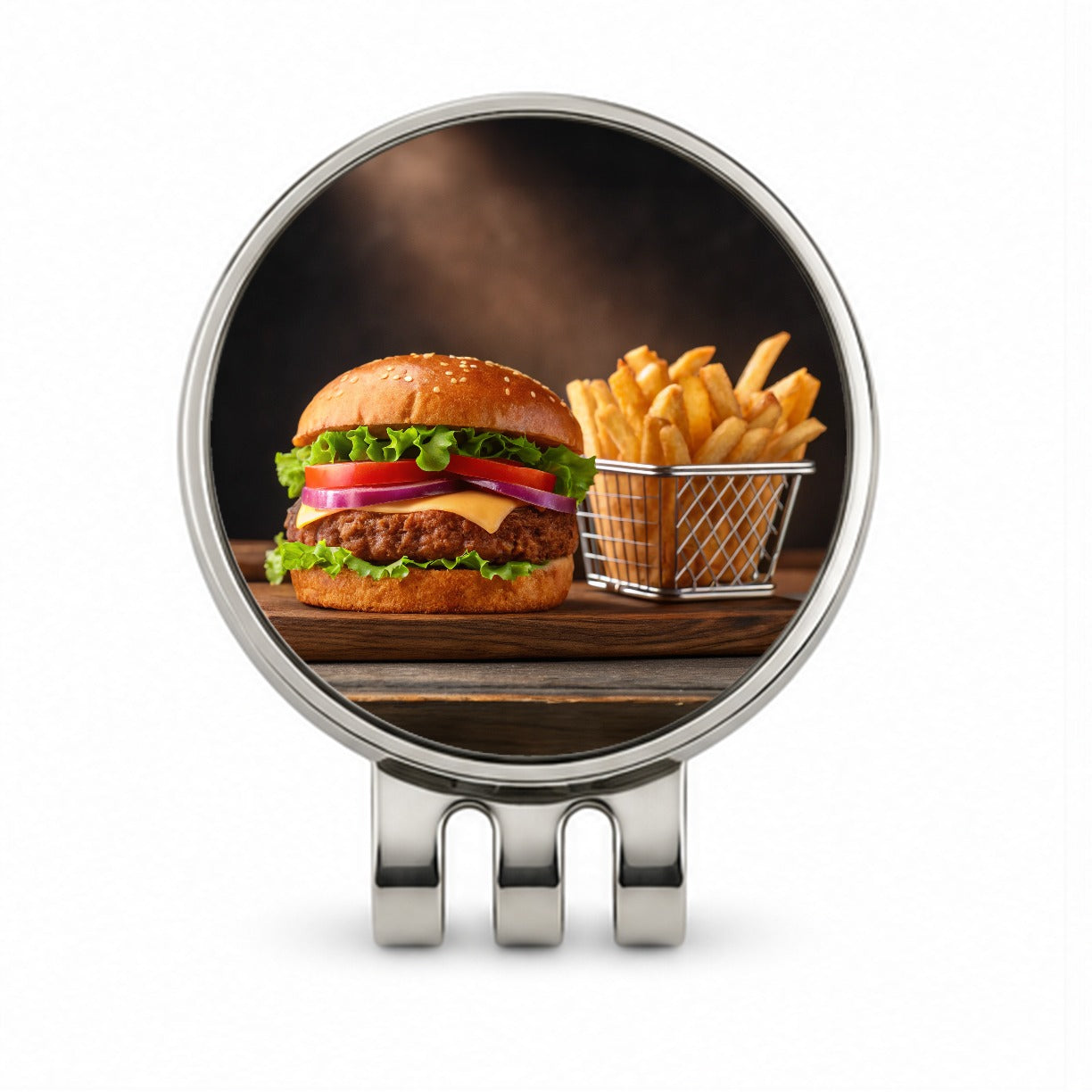 Hamburger And Fries Yummy Dinner Golf Hat Clip with Ball Marker
