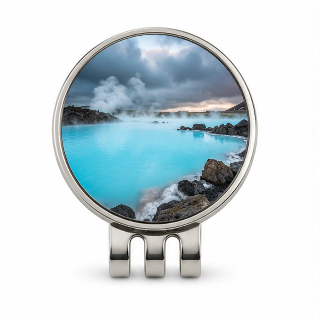 Iceland Blue Lagoon Stunning Golf Hat Clip with Ball Marker