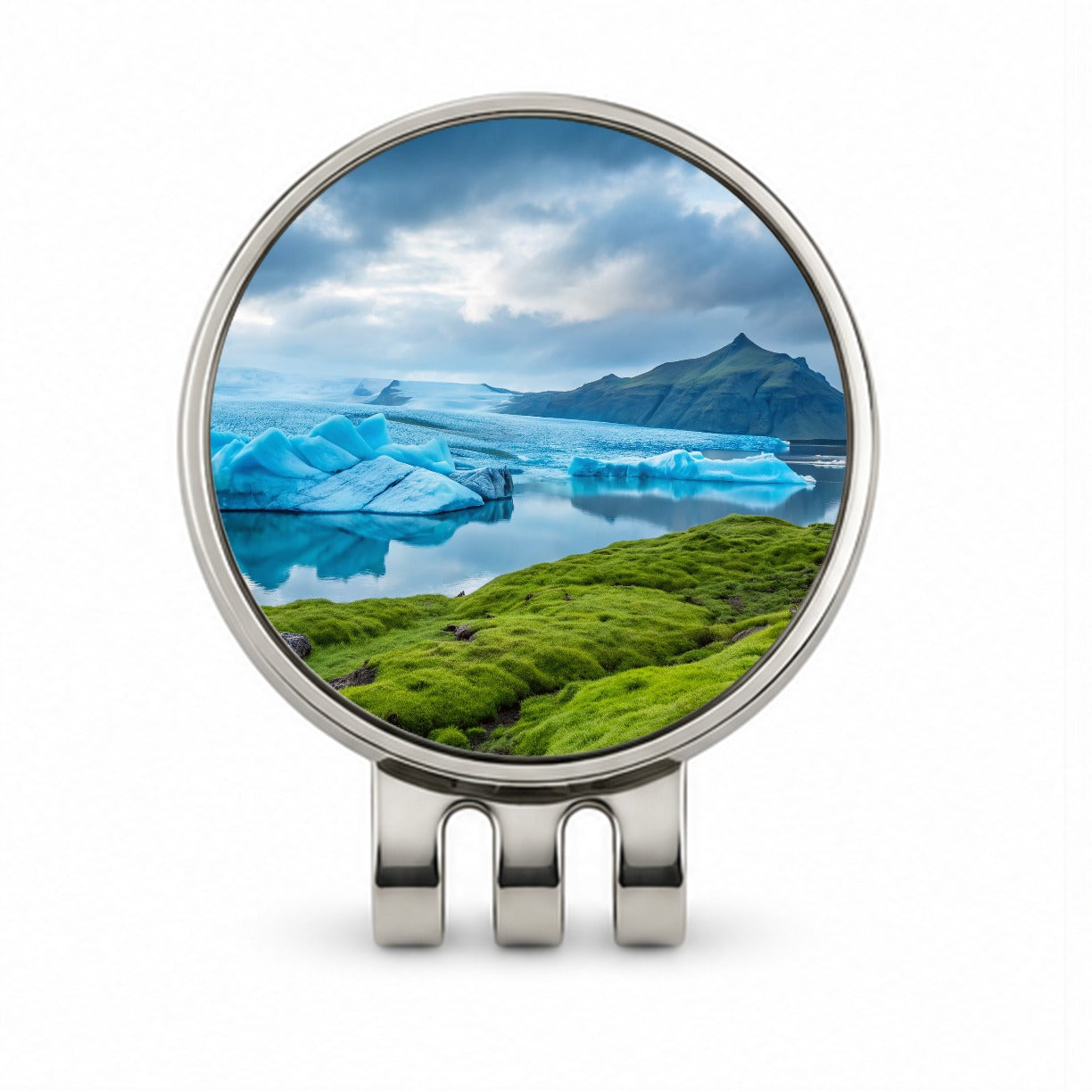 Iceland Nature Golf Hat Clip with Ball Marker