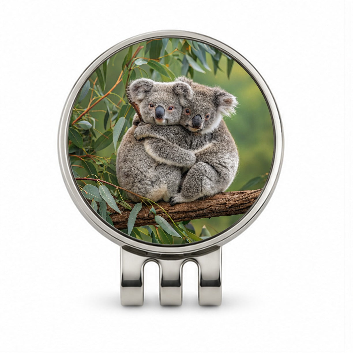 Koalas Hugging Love Golf Hat Clip with Ball Marker