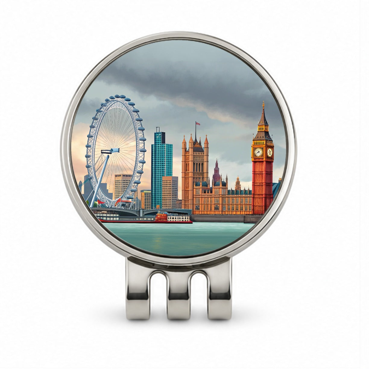 London England Big Ben Golf Hat Clip with Ball Marker