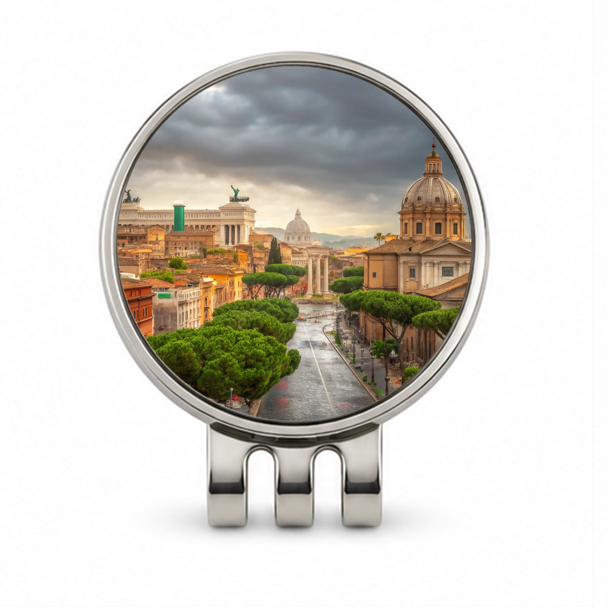 Rome Italy City Travel History Golf Hat Clip with Ball Marker