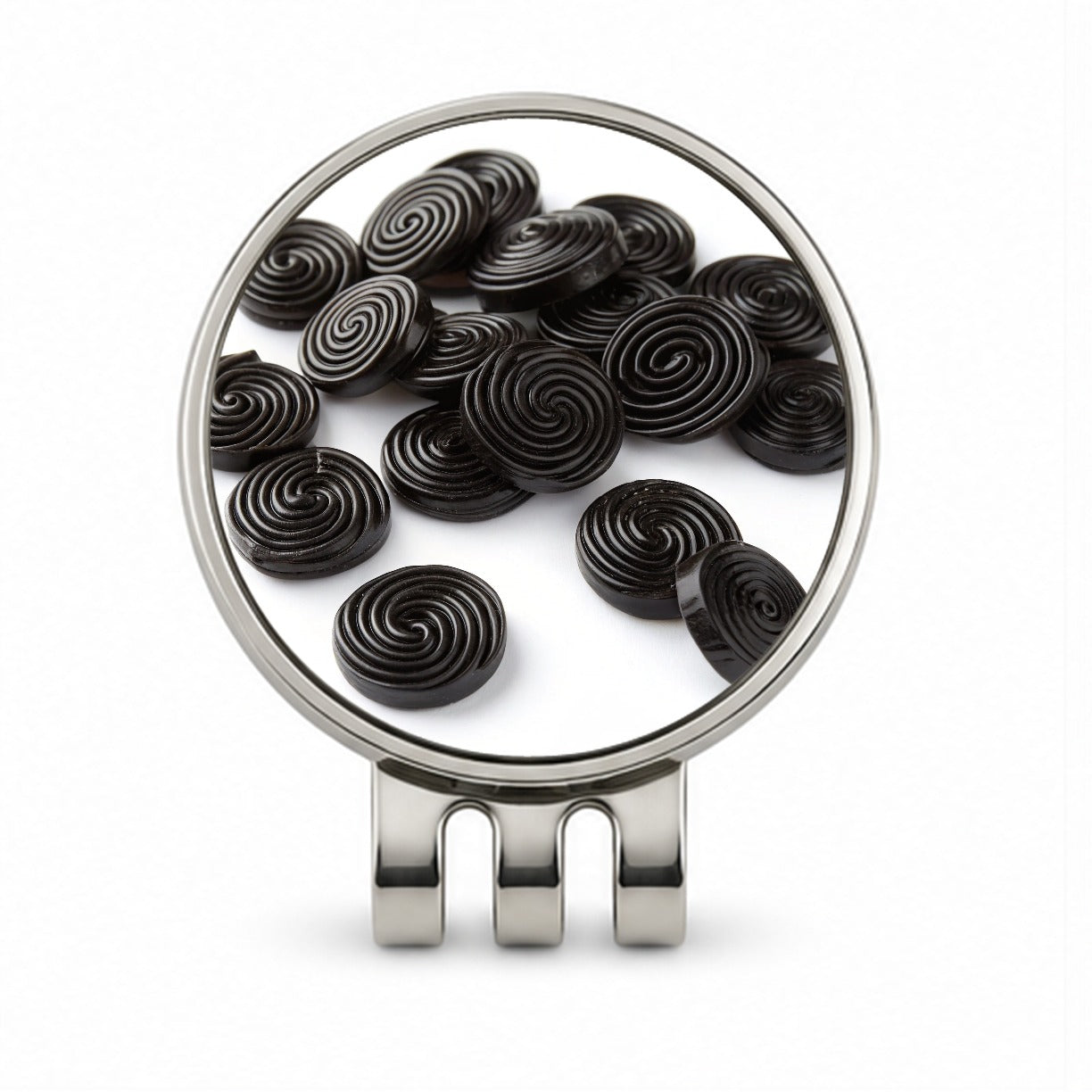 Scattered Black Licorice Golf Hat Clip with Ball Marker