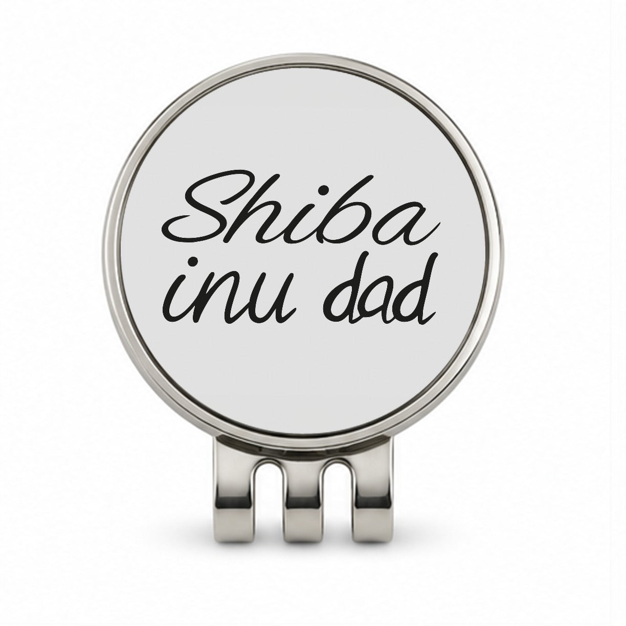 Shiba Inu Dad Dog Golf Hat Clip with Ball Marker