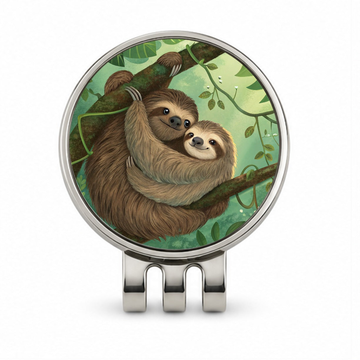 Sloths Hugging Love Golf Hat Clip with Ball Marker