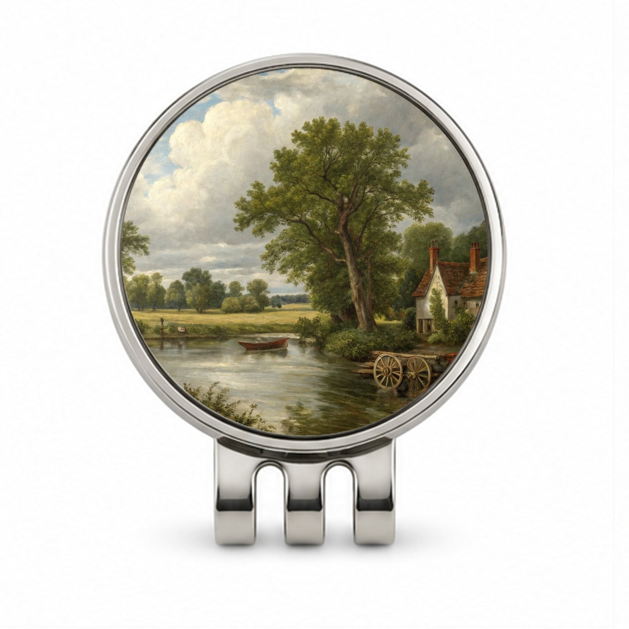 The Hay Wain By John Constable Painting Inspired Golf Hat Clip with Ball Marker
