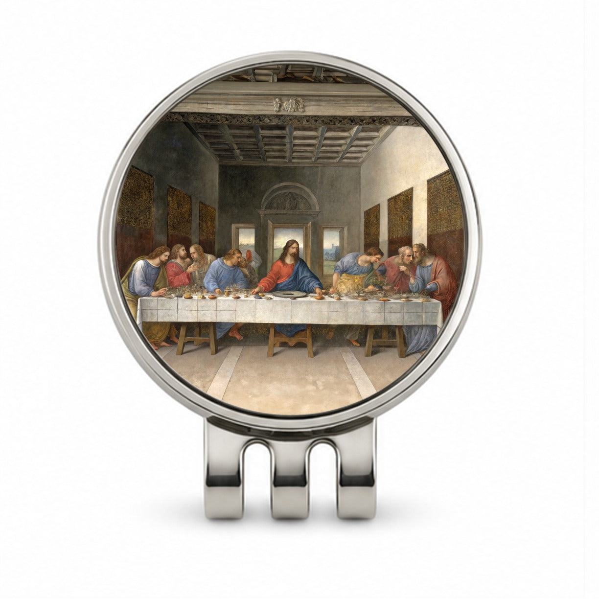 The Last Supper By Leonardo Da Vinci Jesus Inspired Golf Hat Clip with Ball Marker