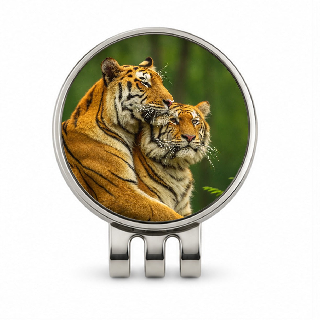 Tigers Hug Love Golf Hat Clip with Ball Marker